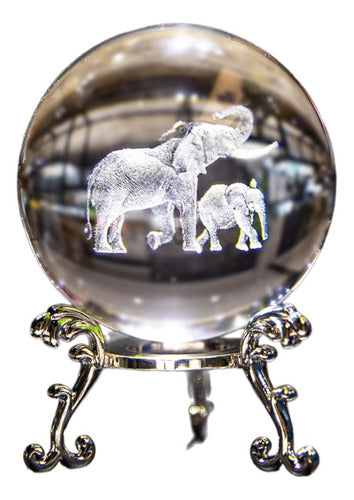 Hdcrystalgifts 3D Laser Elephant Crystal Paperweight - 58mm 0