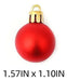 160 Christmas Tree Balls TKYGU Red 3 Designs 3cm 3