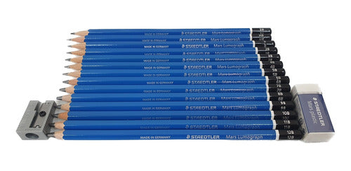 Kit Staedtler 14 Lápis Mars 24 Lápis De Cor Bloco De Desenho 1