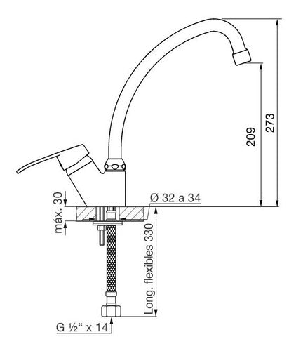 Combo Ferrum Persis + Fv Arizona Monocomando Faucet 1