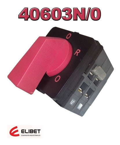 Elibet 40603N/0 Three-Phase + Neutral Selector Switch 40A 0