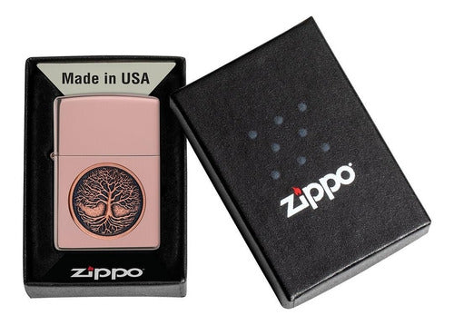 Zippo Lighter Model 49638 Tree of Life Emblem Warranty 2