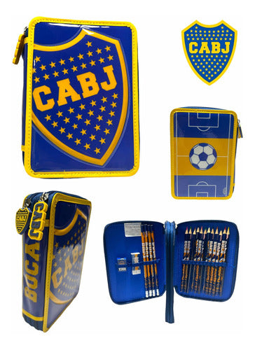 Cresko Boca Juniors Pencil Case + Complete Stationery Set 0