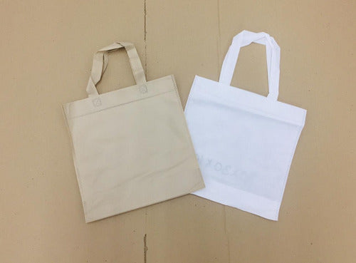 Pack of 200 White Eco Fabric Friselina Bags 30x30x10 1