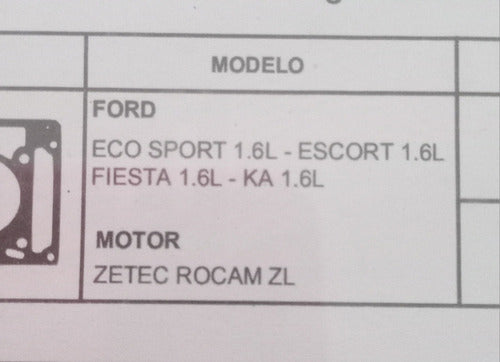 Ciccarelli Junta Tapa De Cilindros Ford Fiesta Escort Ka Ecosport 2671 2