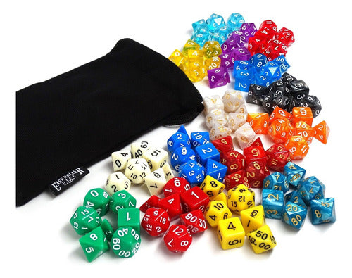 Promo 2x Set 7 Dados Rol, D20, D12, D8, D6, D4, 2d10 (d100) 0