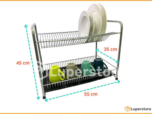 Luperstore Giant 30-Plate Dish Drainer 6