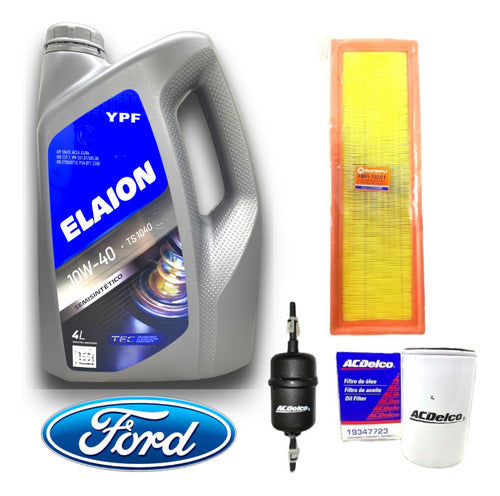 Ford Kit 3 Filtros + 4L Aceite Elaion F30 Ford Ecosport 1.6 Rocam 0