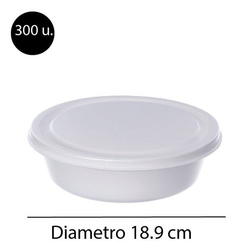 Plato Térmico Con Tapa Marmita Expandido X Pack 300 Unidades 1