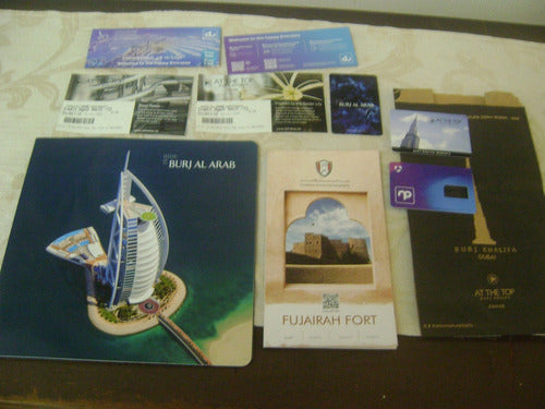 Souvenir Entrada Burj Khalifa Dubai Foulder Burj Al Arab Etc 1