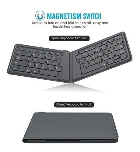 Teclado Bluetooth Inalámbrico Moko, Teclado Recargable Plega 1