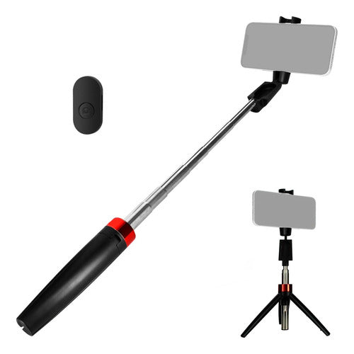 Selfiecom Trípode Para Celular Bastón Monopod Palo Selfie Bluetooth 0