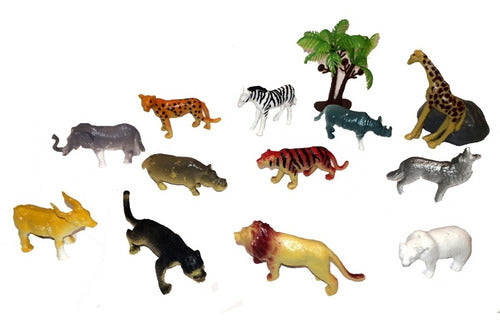 Set of 24 Rubber Animals - 2 Tubes, Dinos, Jungle or Farm 3