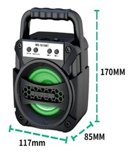 Kaosimport Portable Bluetooth Rechargeable Speaker with LED and USB 3