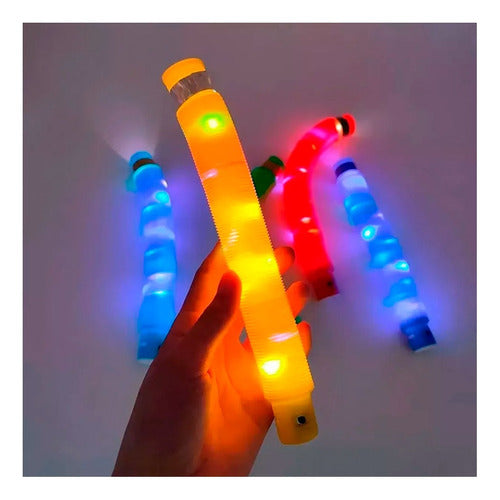 Generic Pack Of 12 Light-Up Fidget Worm Sensory LED Tubes 1