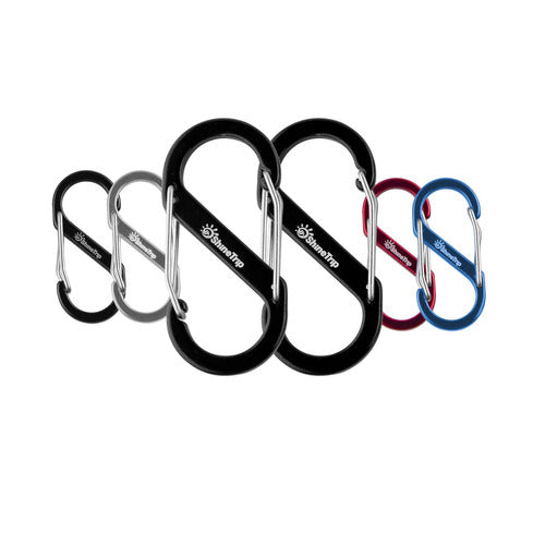 S-Type Buckle S-Biner Carabiner With Double Hook - 6 Pcs 0