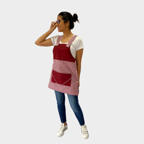 Broder Checkered Apron with Suspenders *broderuniformes* 1