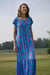 TLS Turquoise Print Long Dress 0