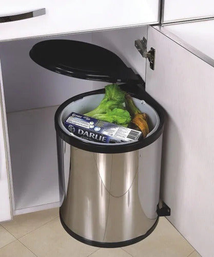 Rotech Stainless Steel Round Waste Bin for Door - 9L 4