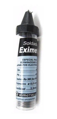 Eximetal Estaño 60/40 0.8mm Tubo Tubito 3mts 1