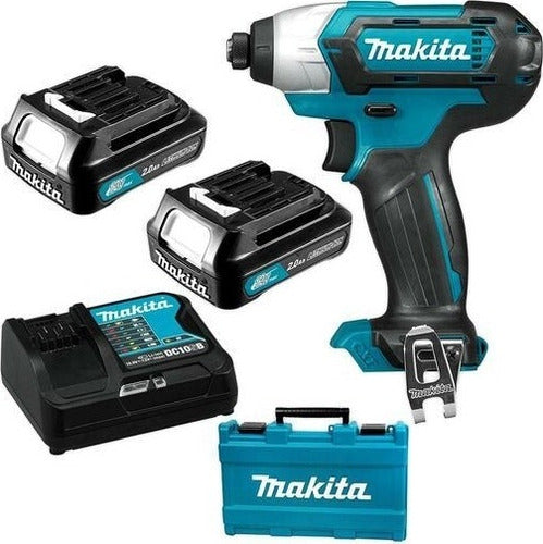 Makita 12V Lithium Ion Cordless Impact Driver + 2 Batteries 0