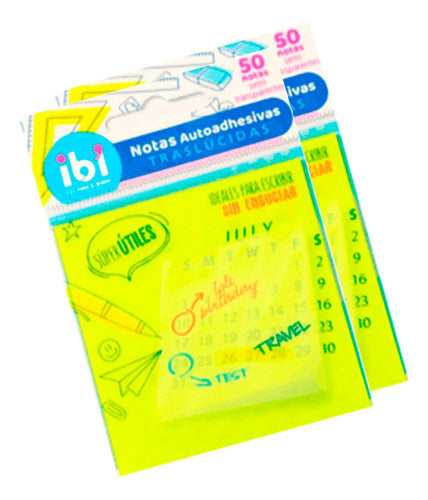 Ibi Craft Transparent Sticky Notes Kit X 2 Unid 50 Sheets 2