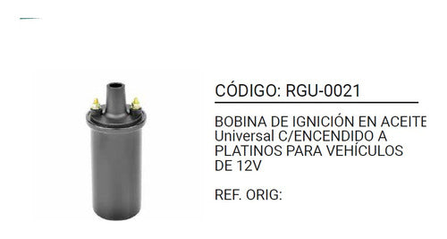 Bobina De Ignicion Universal Encendido A Platinos 12v 1