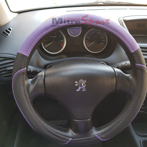 Chevrolet Celta Steering Wheel Cover Kit with Belt Covers and Gear Shift in Violet 3