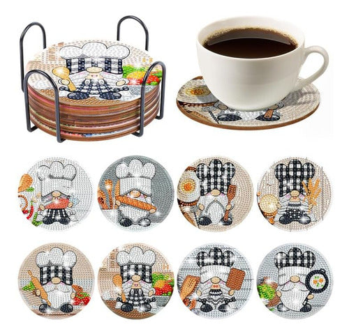 Xefinal Diamond Painting Coaster Set - 8 Pcs. Design 13 0