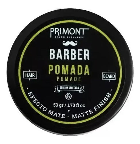 Kit Primont Barberia Exhibidor Shampoo Balsam Pomada Extras 6