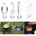 Odoland Camping Cooking Set with Gray Stainless Steel Pot 5