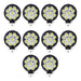 Set of 10 Circular 9-LED 27 Watts 12V High Quality LED Lights 0