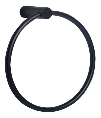 Toallero Aro Accesorio Para Baño Negro Black Bronce 0