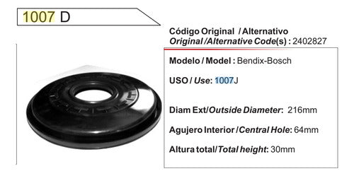 Bendix Bosch Complete Brake Servo Repair Kit for Fiat Uno - XX 1007J 3