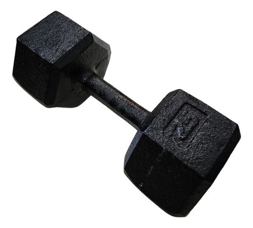 Hexagonal Dumbbell 25kg - 100% Solid Iron Weights 0