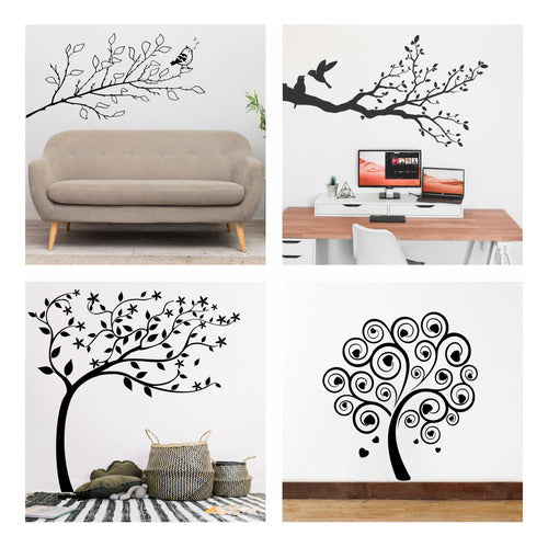 Decorative Vinyls Trees Birds 0