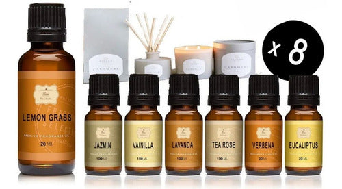 Fleur Pack X 8 Esencias Puras 100 Ml Vela Soja Aromática 1