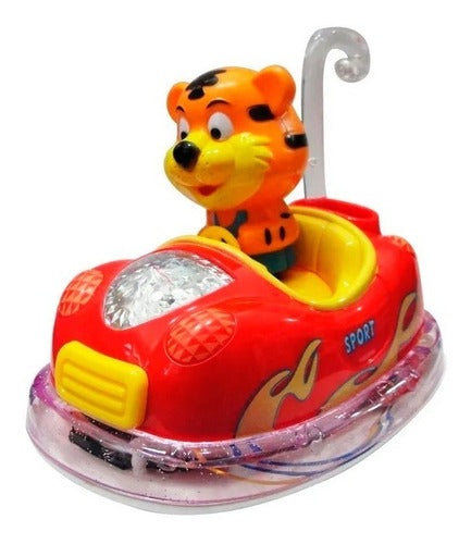 Bumping Car Go Action Auto Tigre Leon Salva Obstaculos Musical Luces Movimiento 2