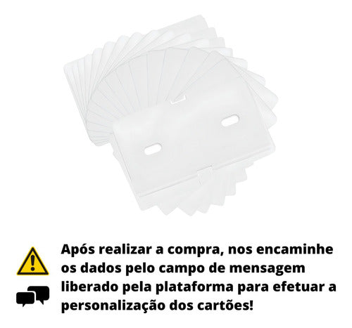 2 Travas P/ Carrinho De Compras + 60 Cartões Personalizados 2