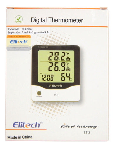 Elitech BT-3 Digital Thermometer Hygrometer with Temperature and Humidity Display 4