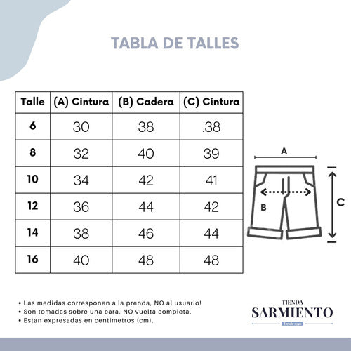 Tienda Sarmiento Bermuda De Algodon Rustico Liso - Niño 5