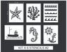 Noreste Ideas Stencil Kit 6 Assorted Marine Line 17x22cm 4