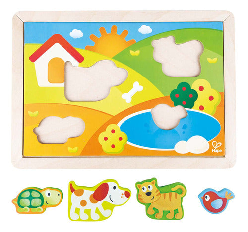 Juego Didactico Puzzle Rompecabezas Encastre 3 En 1 Hape 3