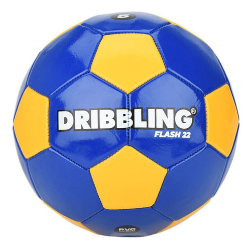 Dribbling Soccer Ball Size 5 in Blue and Yellow 0