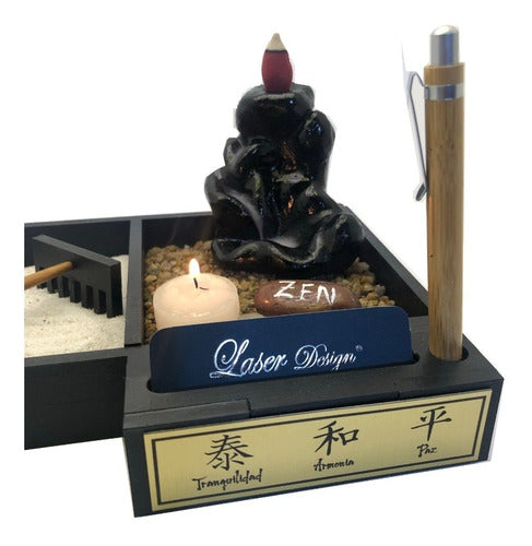 Zen Garden with Smoke Fountain for Desktop - Ideal for Offices 5