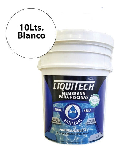 Liquitech White Membrane for Concrete Pools, 10 L 0