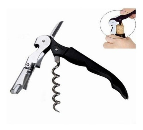 Corkscrew Saca Corcho Destapador 2 Tiempos X3 Sacacorchos Vino Resto 5