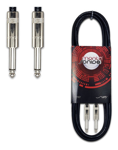 MSCables 2 Meter Neutrik Instrument Plug Cable for Guitar and Bass 0