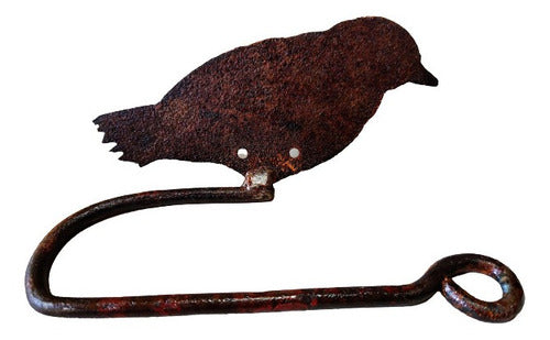 FW Herrería Bird Design Iron Toilet Paper Holder 1