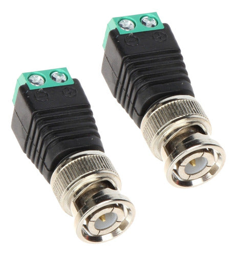 Genérica Pack X2 Fichas BNC Macho Para Cámara Seguridad Video Balun 0